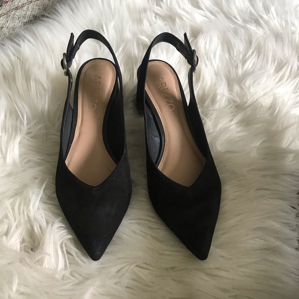 Arezzo pointy/sling shoes made in Brazil sz 37 EUR